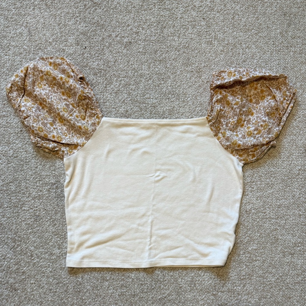 American Eagle Outfitters Cream Top
